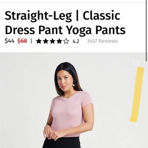 New with No Tags: Betabrand Straight leg classic Dress Yoga Pants